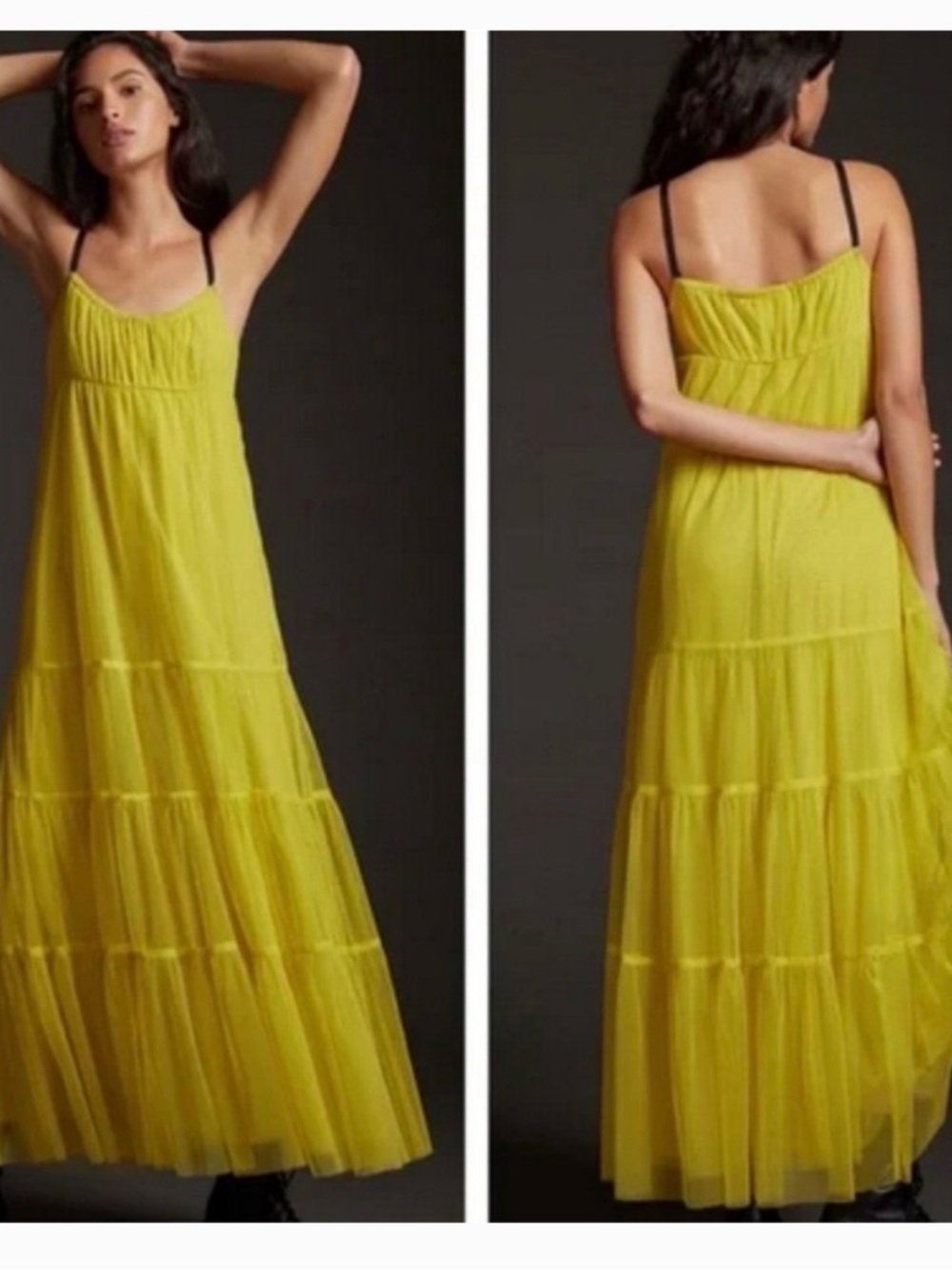 Maeve Anthropologie Tulle Maxi Dress Size Small EUC